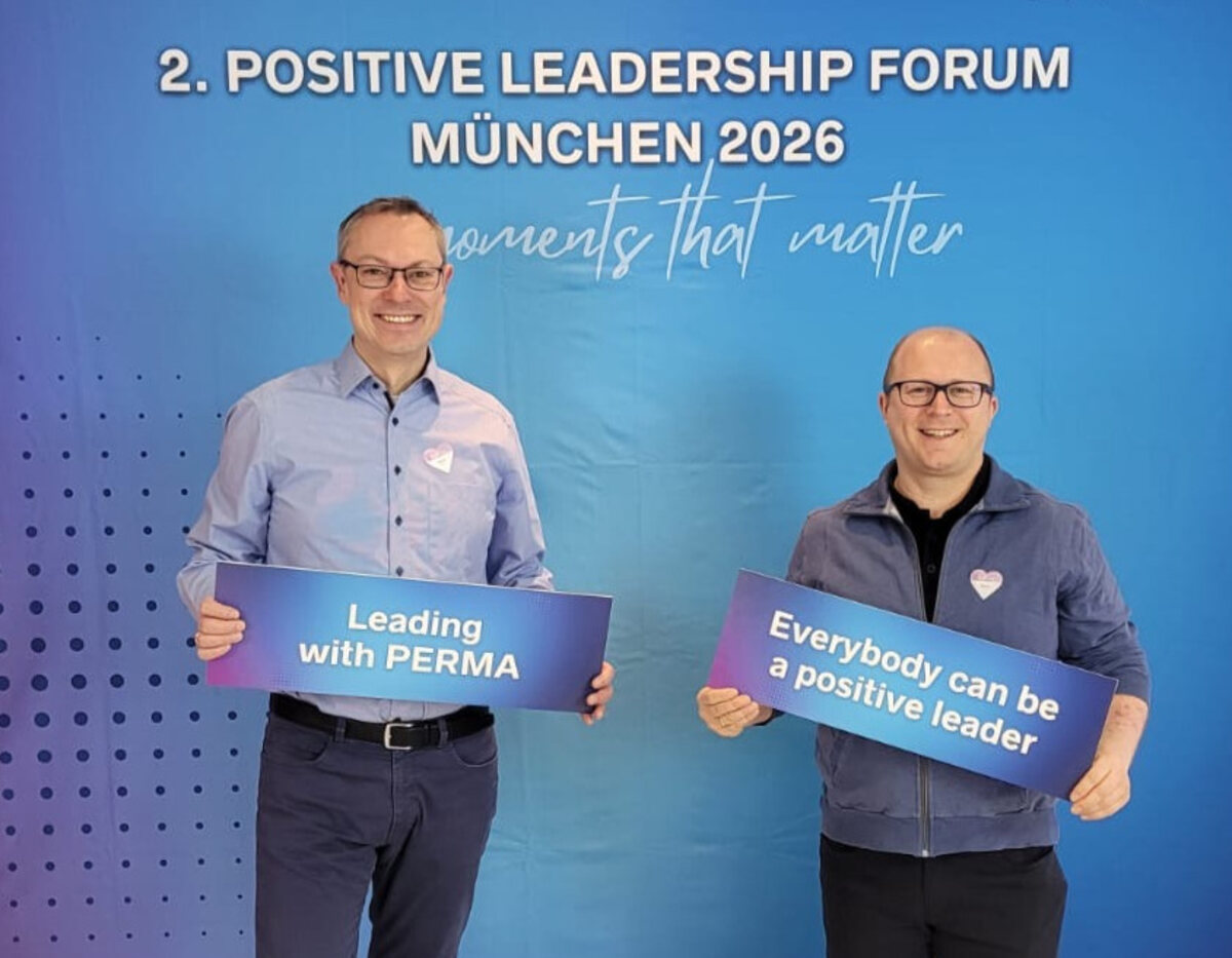 Simon Fritz und Florian Steinwarz beim 2. Positive Leadership Forum München 2026